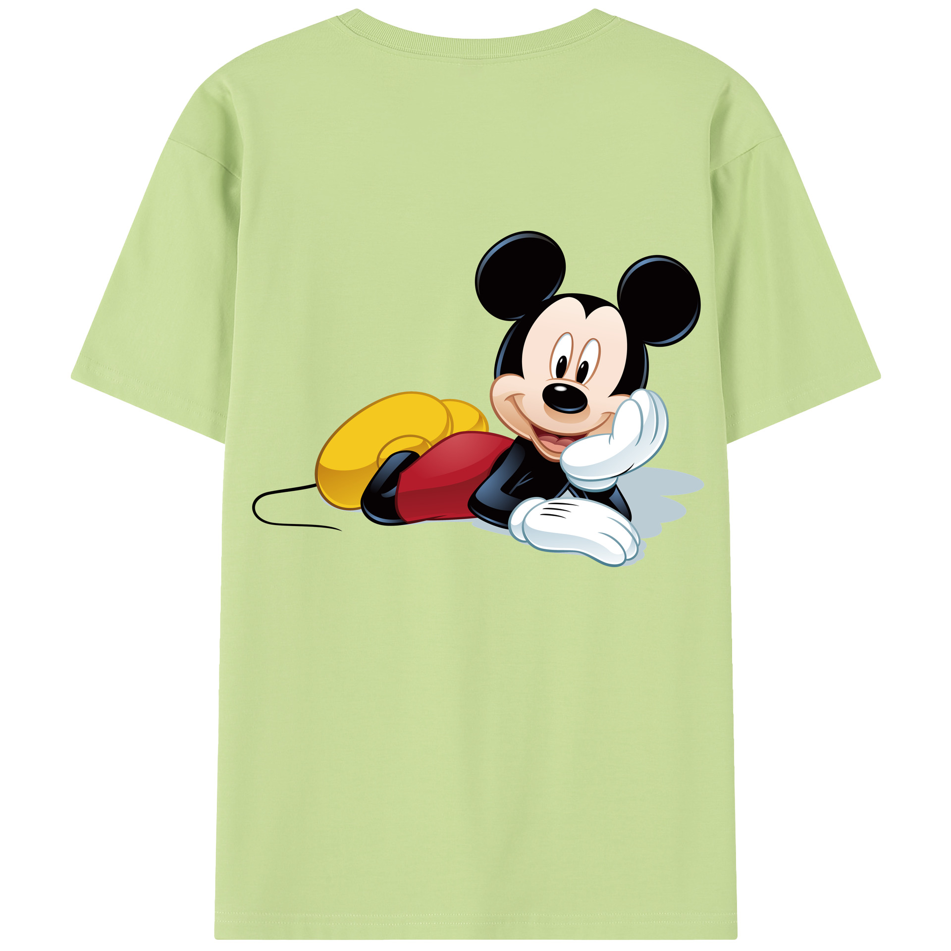 （画像用） ミッキーマウス Mickey Mouse 綿100％半袖Tシャツ（背面プリント）